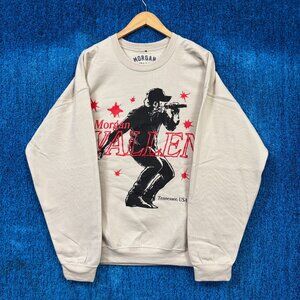 Morgan Wallen Country Beige Oversized Crewneck Sweater Size Large